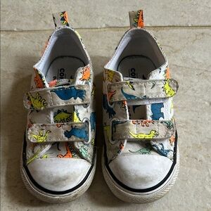 Converse Sneakers with Dinosaur Print Toddler Size 8
